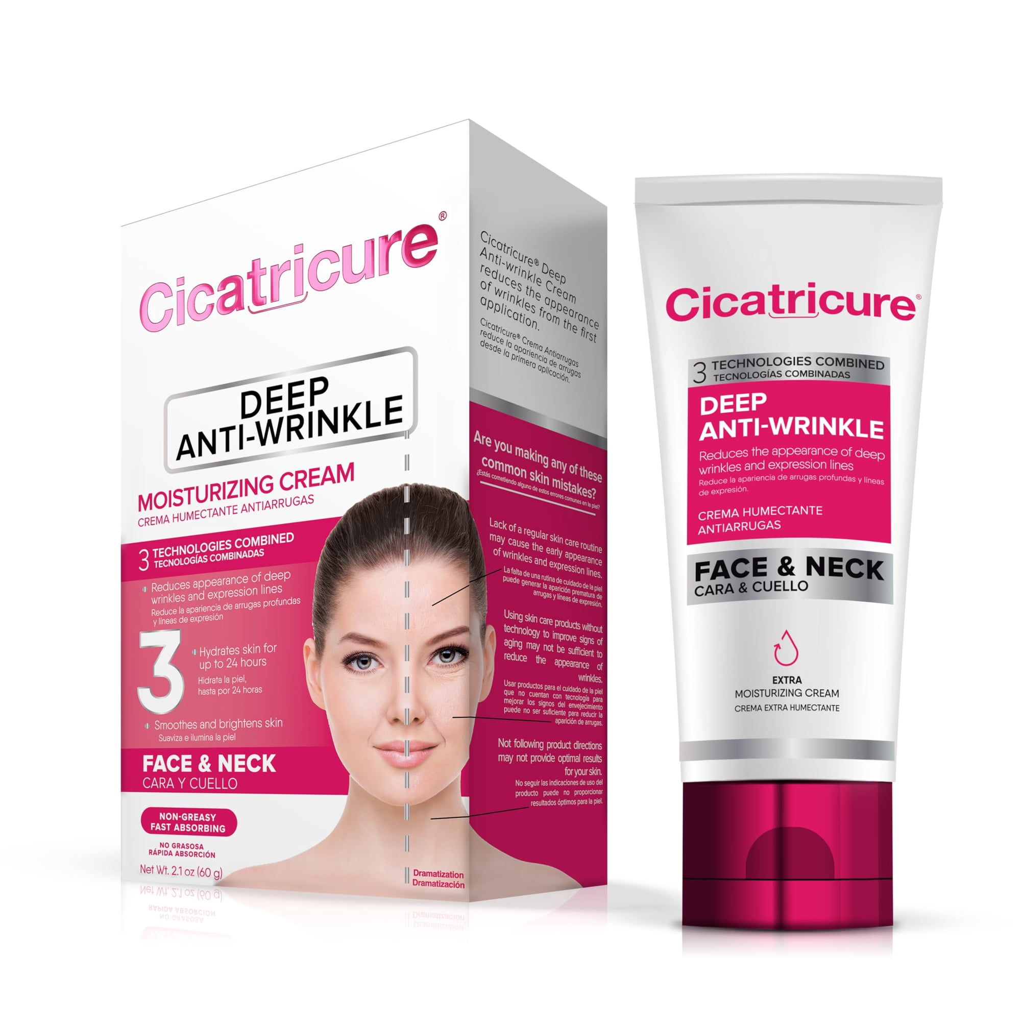 Crema Antiarrugas Cicatricure Para Rostro Y Cuello, 60 Ml, Con Retinol