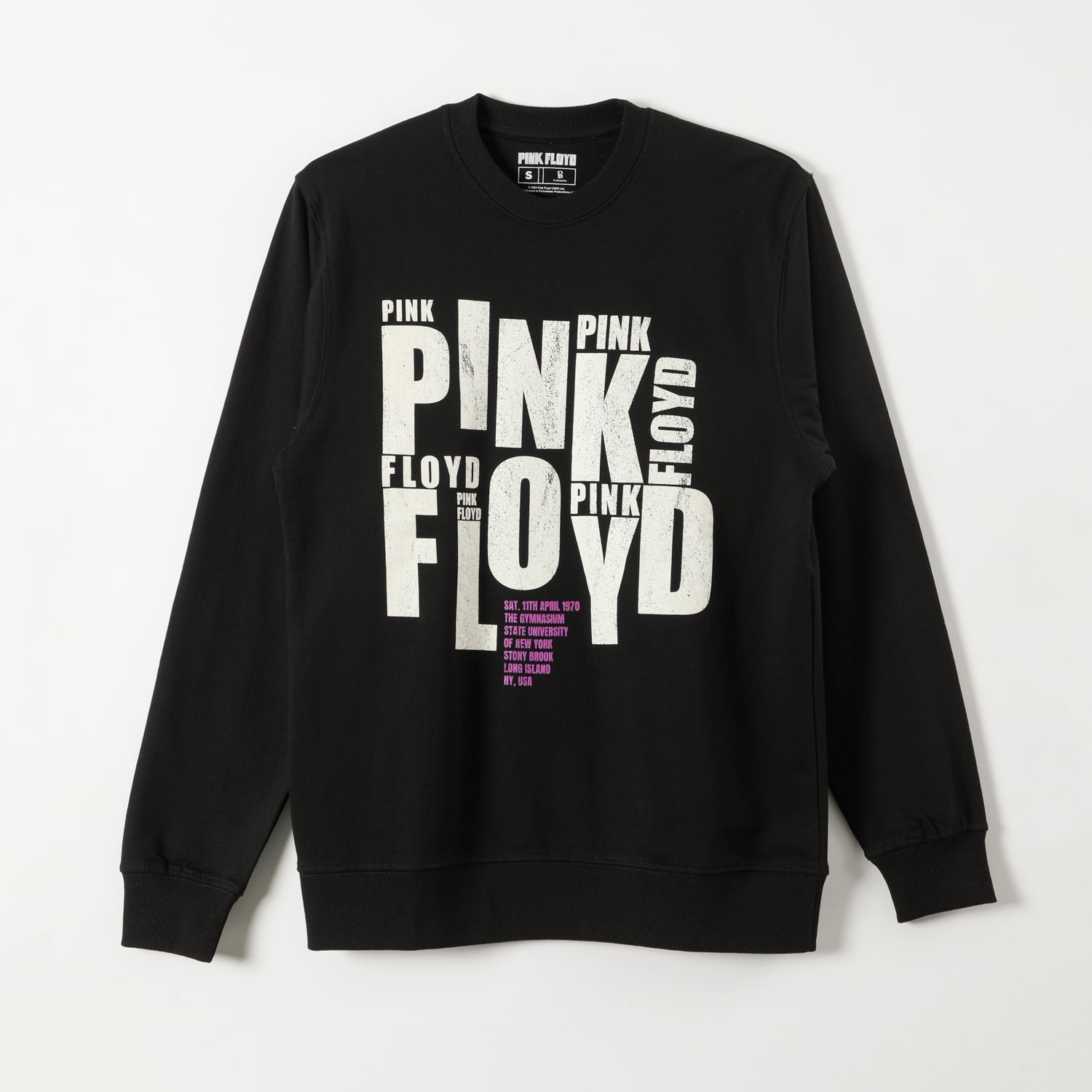 Poleron Cerrado Mujer Logo Negro Pink Floyd