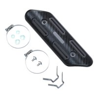 Magideal - Protector Térmico Para Motocicleta, Cubierta Protectora Térmica Para Motocicleta Con Abrazadera, Accesorios De Cubierta De Aislamiento Térmico Para Negro