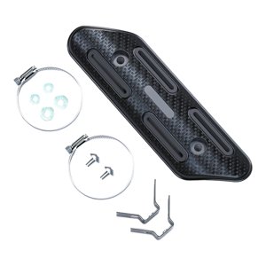 Magideal - Protector Térmico Para Motocicleta, Cubierta Protectora Térmica Para Motocicleta Con Abrazadera, Accesorios De Cubierta De Aislamiento Térmico Para Negro