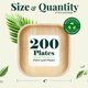 thumbnail image 5 of Platos desechables KoalaLove Palm Leaf de 10 cm, paquete de 200, 5 of 8