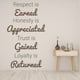 thumbnail image 2 of Decomural Respect Honesty Trust Inspirational WS-43078, 2 of 2
