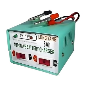Genérico - Cargador De Batería Mini 12V 6V Para Autos Y Motos 8Ah