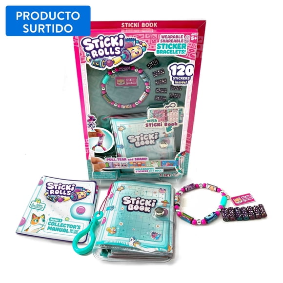 Manualidades Sticki Rolls Set 1 Brazalete Más Libro Colección, producto surtido 1 un