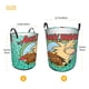 thumbnail image 5 of Los Castores Cascarrabias Cesta de lavandería de gran capacidad redonda con asa, bolsa para ropa sucia plegable, almacenamiento para dormitorio, baño y lavadero 44x35 cm, 5 of 6