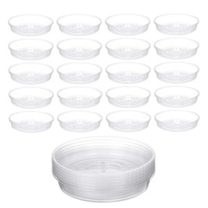 Ioensy - 30X Platillos Para Macetas De Flores, Reutilizables, Impermeables, Antideslizantes, Base Transparente Para Macetas, 15Cm