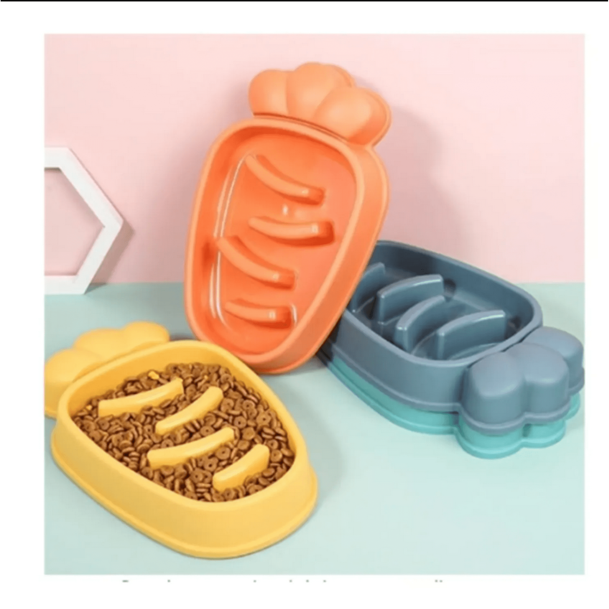 Genérico - Cuencos Para Perros Ansiedad Forma Zanahoria Surtidos