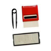 Bothyi - Kit De Sellos De Tinta Con Ranura Para Abatible Hacia Atrás, Número De Bricolaje, Para Padres, Maestros Y Escuela, 14 Mm X 38 Mm, Rojo