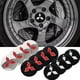 thumbnail image 3 of Set X4 Tapa centro de Llantas de autos Mitsubishi PLATA ROJO 56MM, 3 of 3