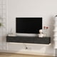 thumbnail image 2 of Floating TV Stand Wall Mounted with 16 Color LEDs,67" Modern TV Stand, Floating TV Cabinet Entertainment Center for 55 60 65 Inch TV,Black, 2 of 3