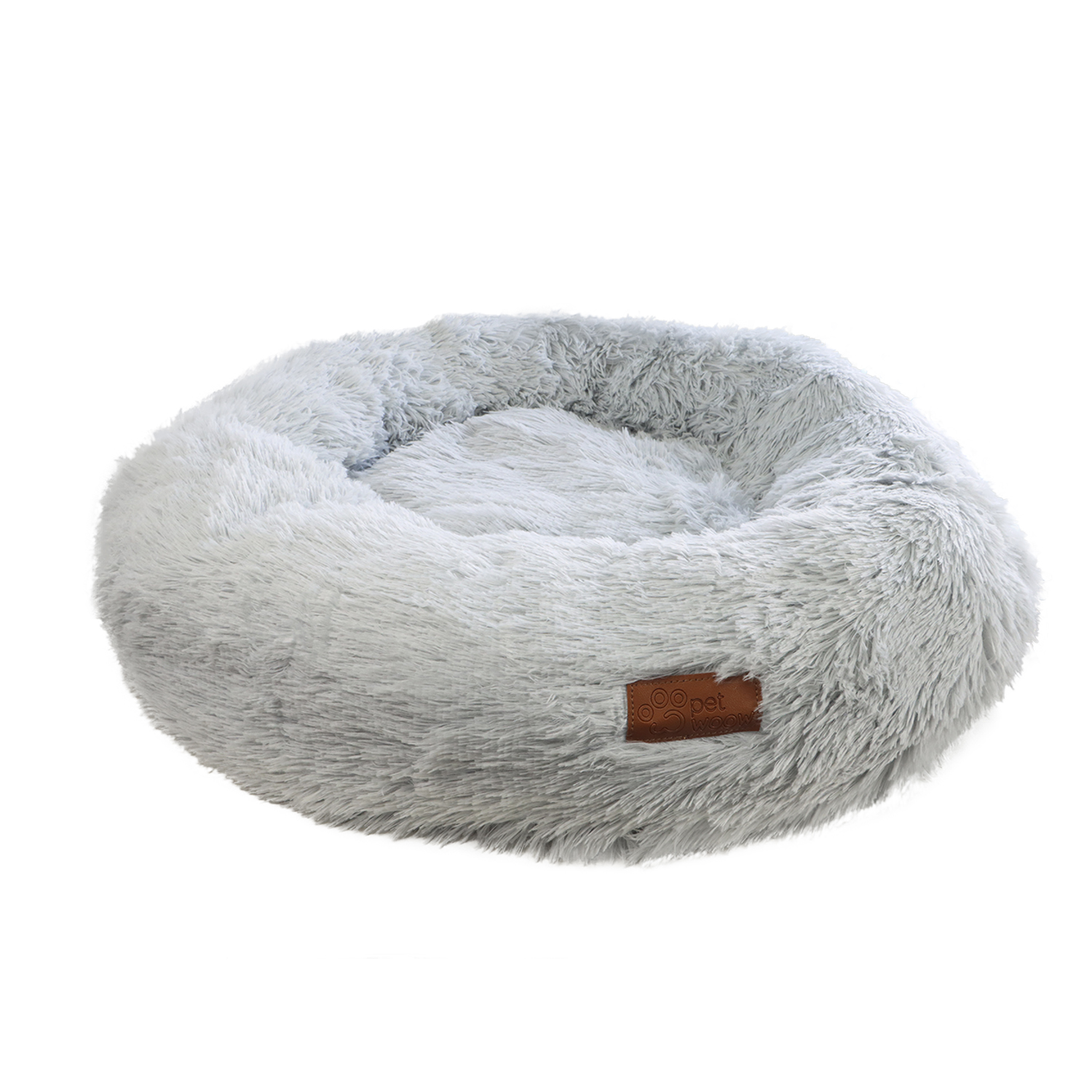 Petwoow - Cama Para Mascotas Perros Y Gatos 76X76X17 Cm Gris Claro