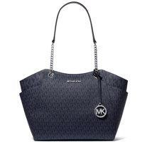 Cartera Michael Kors Womens Jet Set Large Signature Logo Top Zip Shoulder Bag Admiral