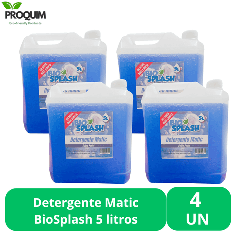 Proquim - Detergente Matic Biosplash 5 Litros 4 Unidades
