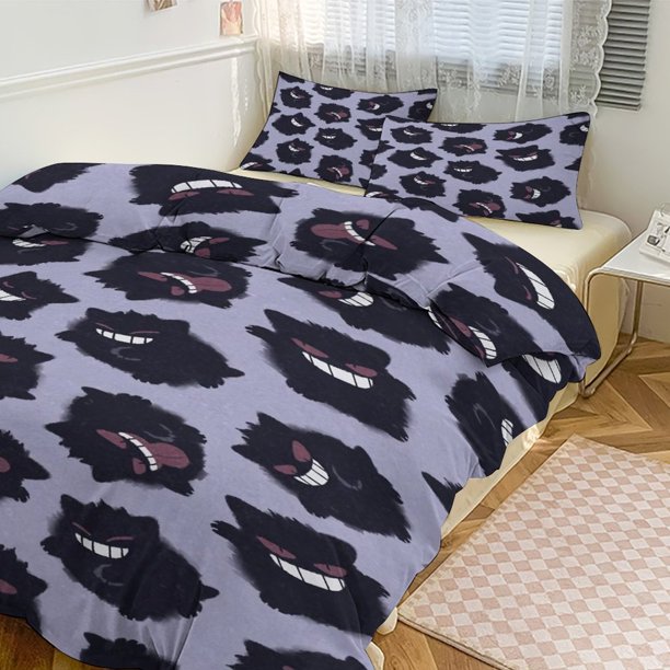 Ge_ngar Print Bedding Set Pattern Duvet Cove Set 3 Pieces 1 Quilt Cover And 2 Pillowcases for Women Men Teens