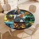 thumbnail image 4 of Titanes del Pacífico-theme Fitted Round Tablecloths Elastic Edged Table Covers Waterproof Table Cloth for Kitchen Holiday Party Tables Decor 120cm, 4 of 6