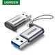 thumbnail image 1 of Adaptador M/h Usb-a 3.0 / In Usb-c 3.1 Aluminio Silver Us276, 1 of 3