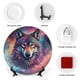 thumbnail image 3 of Lobo galáctico Plato decorativo de porcelana fina (bone china), plato decorativo de cerámica para hogar, oficina, soporte de pared, platos decorativos para dormitorio - 6 pulgadas (15 cm), 3 of 6