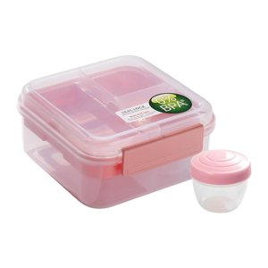 Bothyi - Contenedores Bento Box Portátiles Multiusos Para Preparar Comidas Para La Oficina, Viajes, Fiestas, Color Rosa, 1250 Ml