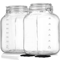 Frascos De Vidrio Sovietiep De 4200 Ml (Paquete De 2) Con Tapas Herméticas