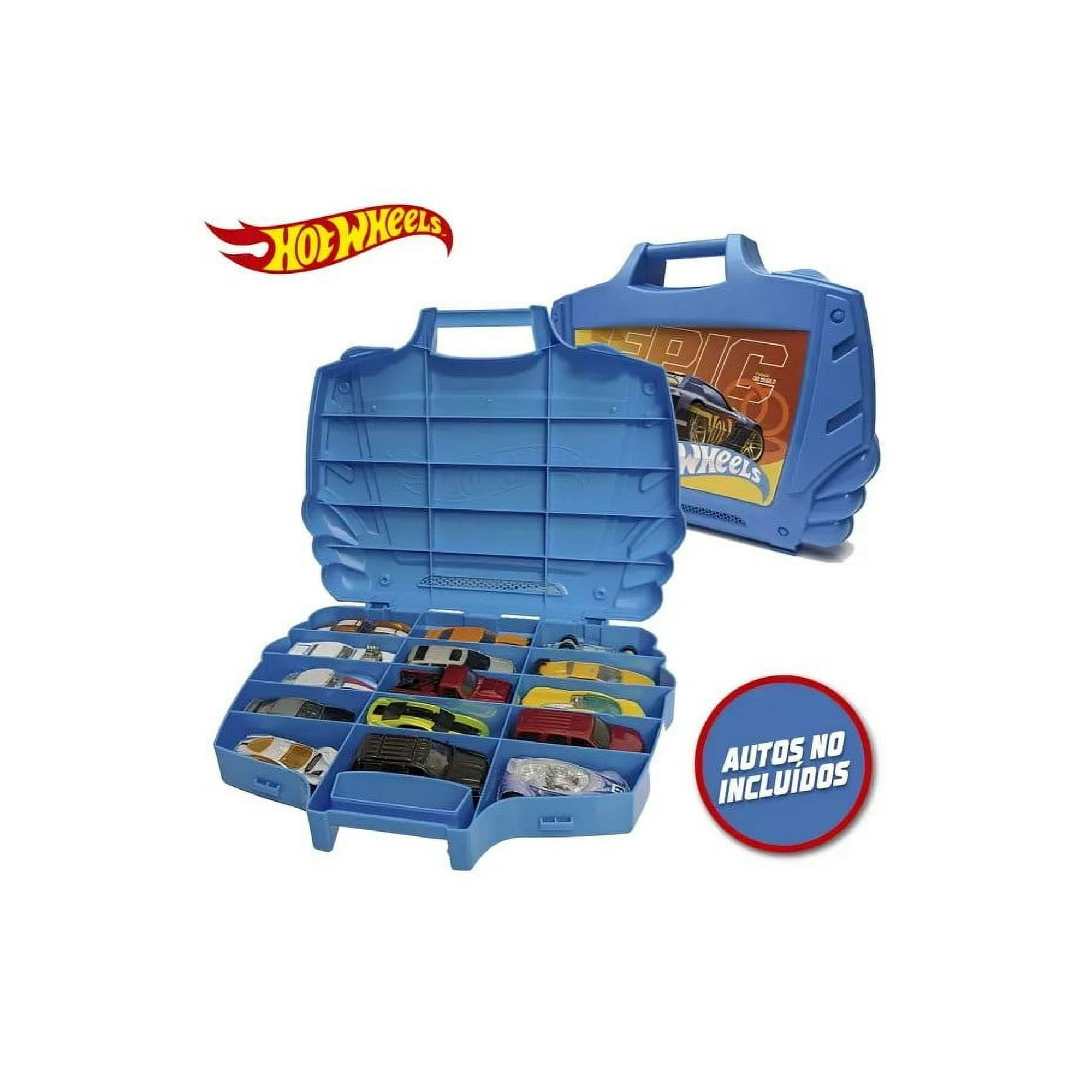 Genérico - Maletin Guarda Autos Juguete Te 23 Hot Wheels Azul