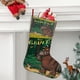 thumbnail image 2 of Gruffalo Tema: Calcetines de Navidad, fino lino blanco para colgar en escaleras y chimenea, decoración navideña para el hogar, regalo de Navidad. 45cm × 32cm, 2 of 5
