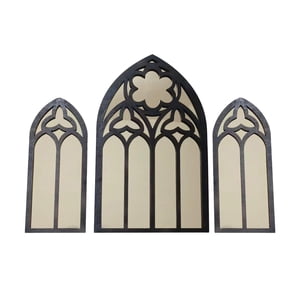 Bothyi - 3X Espejos De Pared Góticos Espejos Pequeños Vintage Para Dormitorio Baño Sala De Estar Dorado