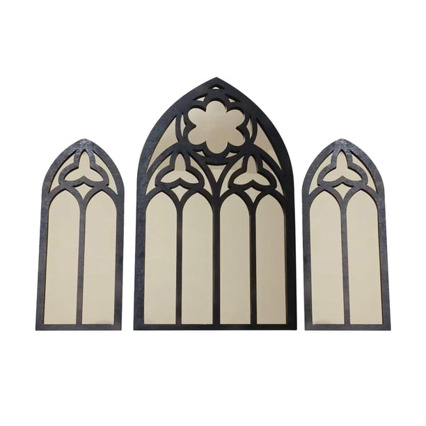 3x Espejos De Pared Góticos Espejos Pequeños Vintage Para Dormitorio Baño Sala De Estar Dorado