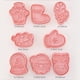 thumbnail image 5 of Juego de 8 herramientas para hornear galletas de fondant tridimensionales con temática navideña, incluye sellos de émbolo, incluye figuras de jengibre, muñeco de nieve, Papá Noel, árbol de Navidad y, 5 of 8