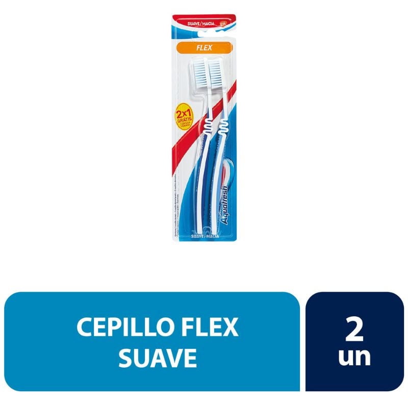 Cepillo De Dientes Flex 2x1 Suave 1 Un Aquafresh