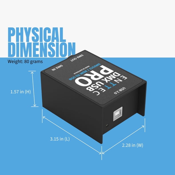 ENTTEC DMX USB PRO USB - DMX インターフェイス Interfaz USB DMX ENTTEC DMX USB Pro de 512 canales | Lider