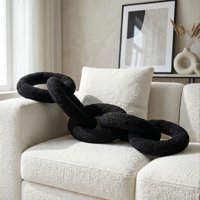 Santú Home & Deco - Cojin Diseño Cadena Negro Tela