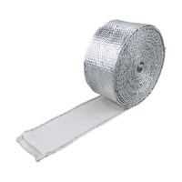 Magideal - Cinta Calefactora De Fibra De Vidrio Y Aluminio, Alta Temperatura, Fuerte Adhesión, Material Reflectante Para Sellado De Tuberías Y Reparación De Cond 2 Mm X 50 Mm X 15 M