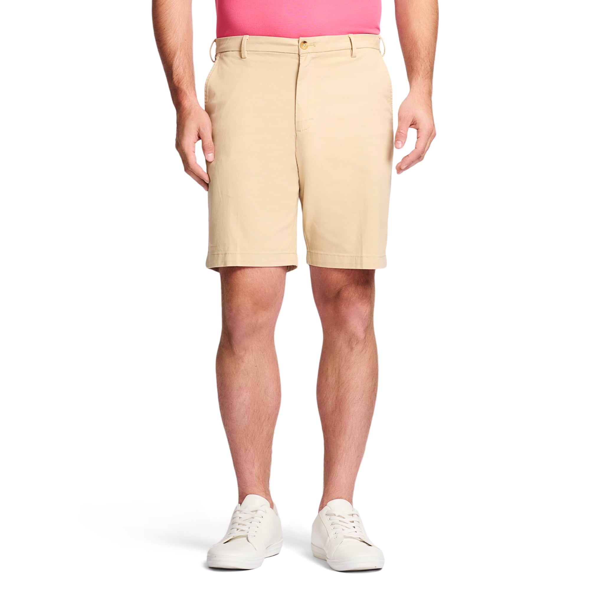 Shorts Clásicos Izod Saltwater 24 Cm Frente Plano Caqui Talla 32