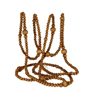 Bothyi - Guirnalda De Cuentas De Madera, Cuentas Bohemias Colgantes, Adorno De Pared Con Cuentas De Madera, Café