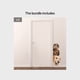 thumbnail image 1 of 1 Sheet, 3D Simulation Small Cat Dog Waterproof Wall Sticker, Door Decal Door Sticker, Door Wallpaper For Home Decor, 1 of 3
