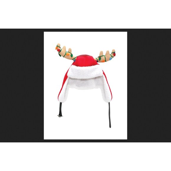 Sombrero de Disfraz Dyno con Cuernos de Santa de Peluche Talla 17