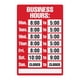 thumbnail image 3 of Kit de letreros Cosco para horario comercial, 20 x 30 cm, con letras adhesivas estáticas, 3 of 3