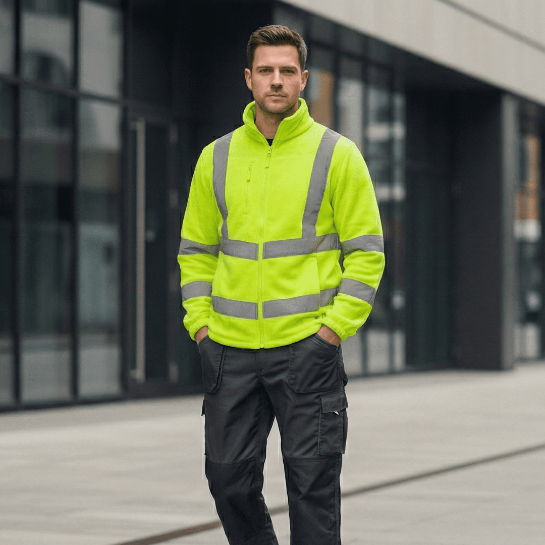 T-world - Micropolar Térmico Hombre Alta Visibilidad Cinta Reflectante Amarillo