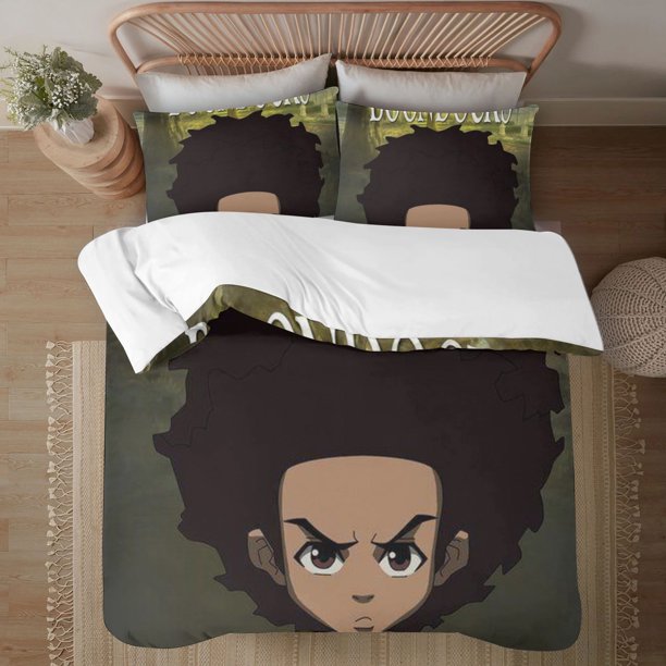 The Boondocks 3-Piece Bedding Set For Kids Boys Girls Adult Cartoon Warm Cute Fashion Holiday Present Gift Bed Sheets