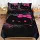 thumbnail image 2 of Black Pink Hello Kitty Comforter Twin SizeComforter Set for Kids Girls3Pcs Bedding Set Printed Comforter with 2 PillowcasesDown AlternativeSoft and Lightweight Bed Sheets, 2 of 5