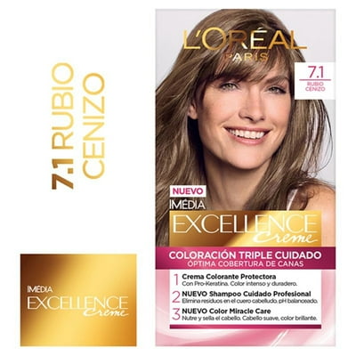 Coloración Cabello Excellence 7.1 Rubio Ceniza
