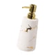 thumbnail image 5 of Dispensador de jabón con diseño de mármol vacío de cerámica, dispensador de jabón líquido resistente para manos, loción, dispensador de jabón para enc Blanco, 5 of 5