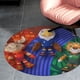 thumbnail image 4 of Maple-theme Round Coral Fleece Floor Mat, Non-Slip Non-Shedding Washable Durable Area Rug for Living Room Bedroom Kids Room, 60CM, 4 of 6