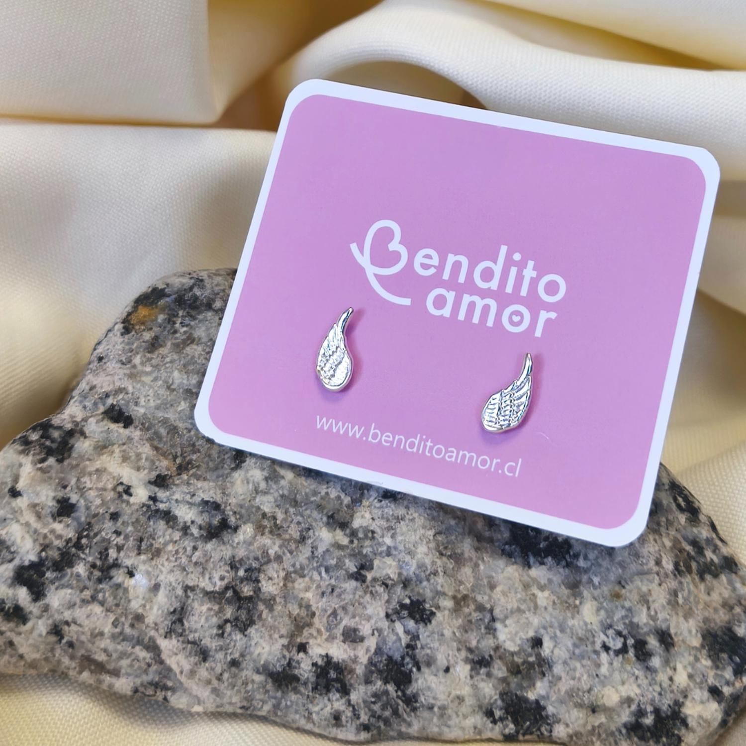 Bendito Amor - Aros De Plata 925 De Alas Ángel De La Guarda – Protección Y Guía En Tu Día A Día