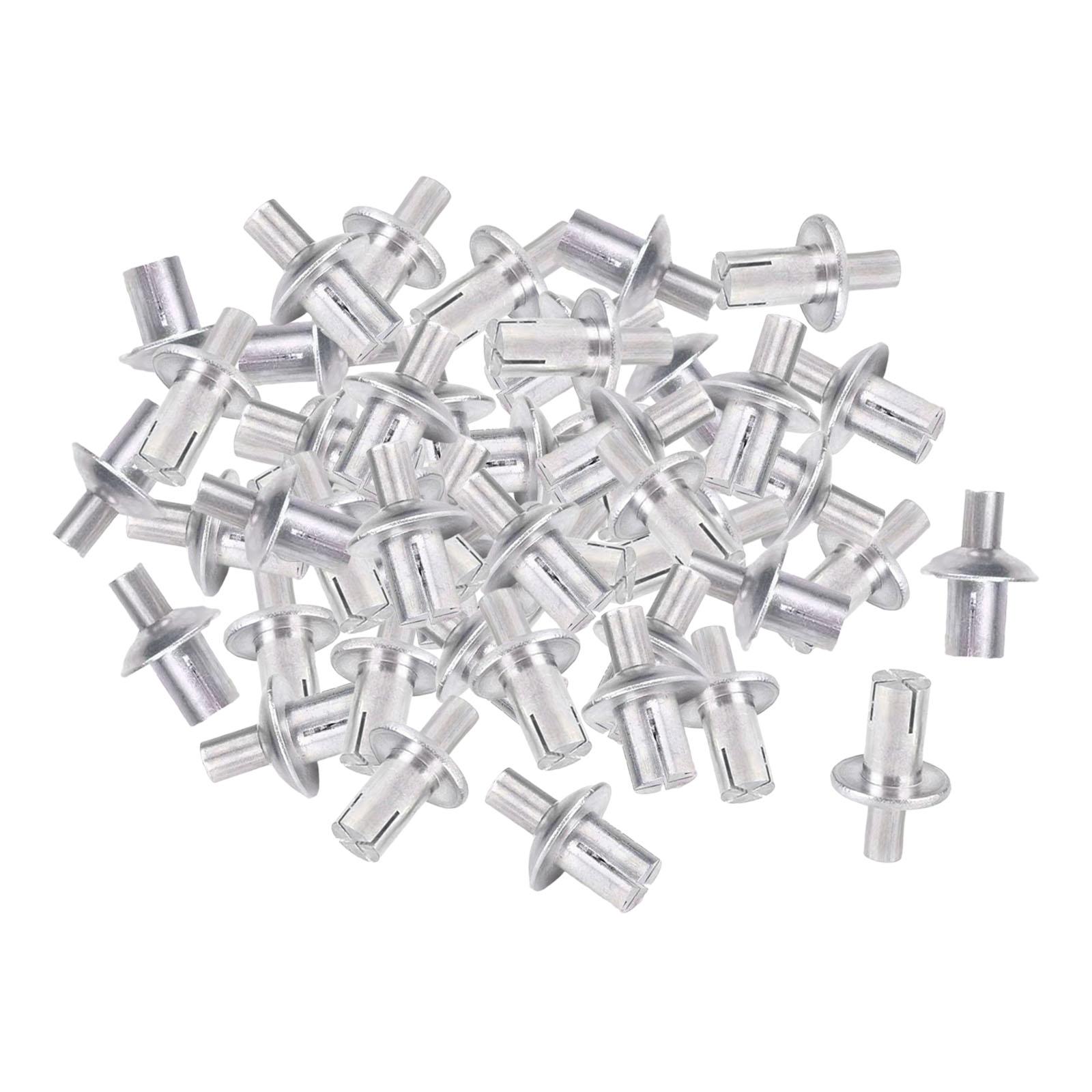 Ioensy - 50 Tornillos De Expansión Roscados, Clavos De Fijación Resistentes Para Ventana De Madera Y Hormigón, 5X11Mm