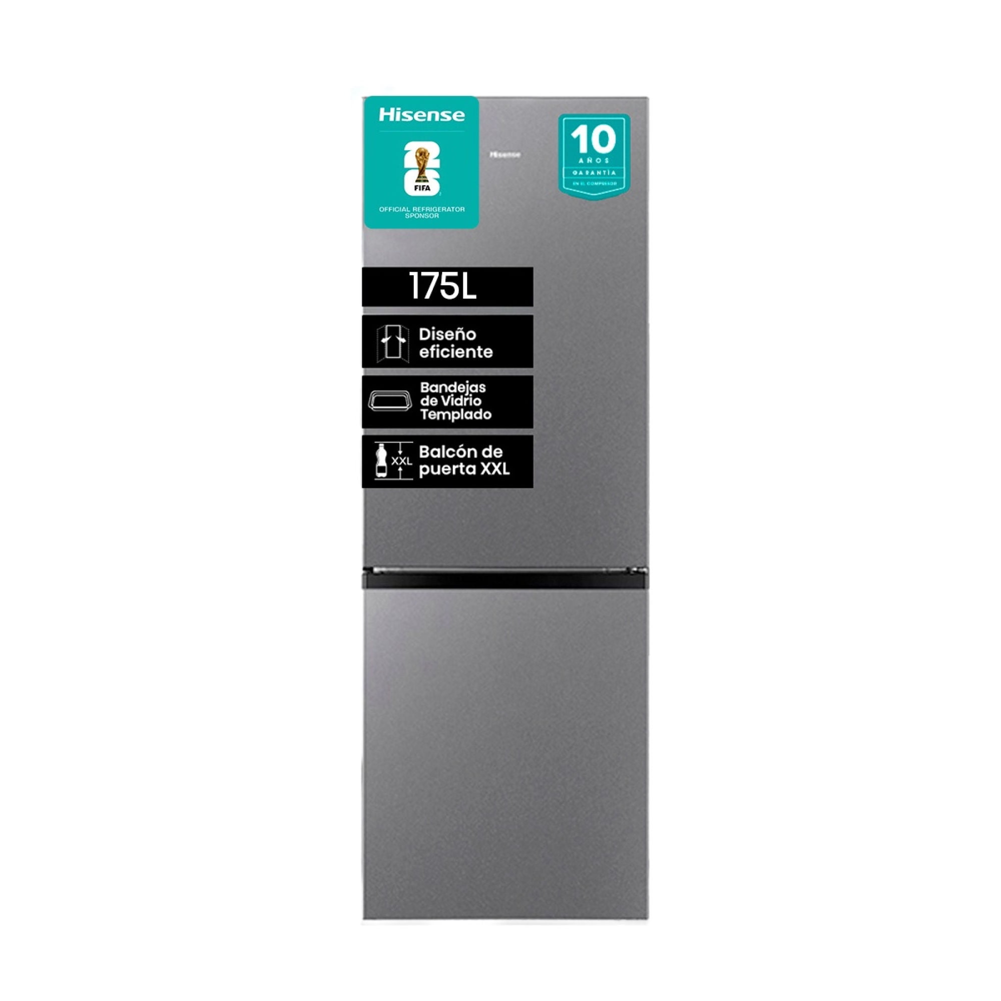 Hisense - Refrigerador Bottom Freezer Frío Directo 165 Litros Rd-22dc