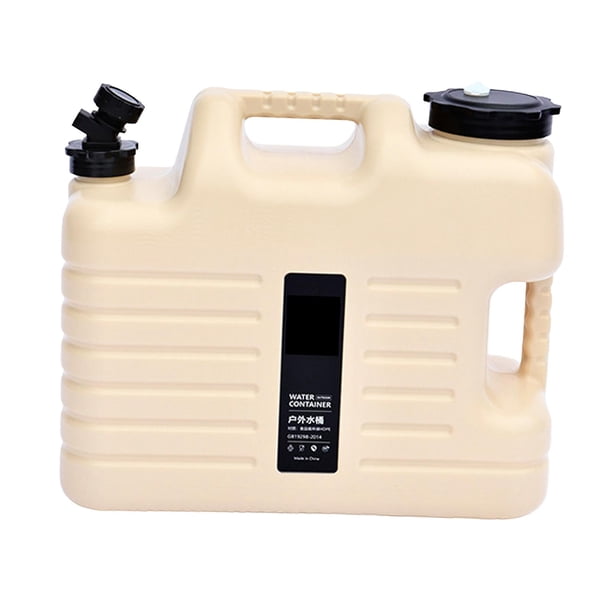 Tanque de almacenamiento de agua portátil con espiga, contenedor de tanque de agua, botella de agua, dispensador de bebidas, Cubo para barbacoa, super Caqui 18L