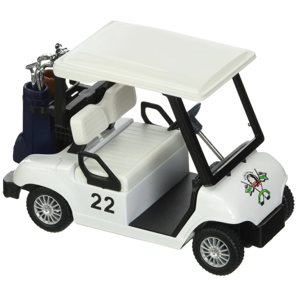 Carrito de golf de juguete KinsFun modelo de metal fundido a presión con acción de retroceso