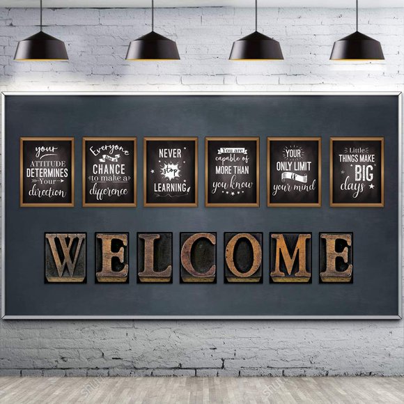 Pósteres decorativos para aula DUAIAI – 13 piezas para tablero de anuncios