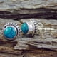 thumbnail image 1 of Gorgeous Women's Gemstone Turquoise & Zircon Inlaid Stud Earrings - A Stylish Accessory!, 1 of 5